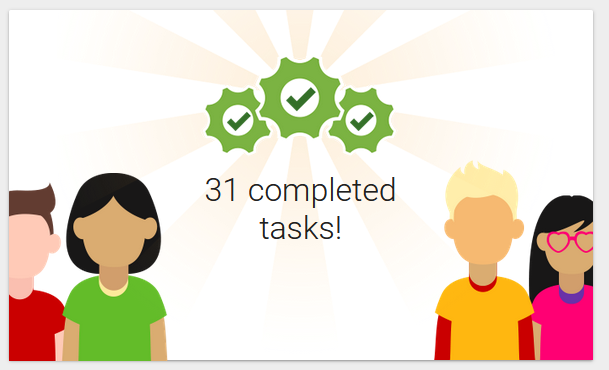 31 completed tasks