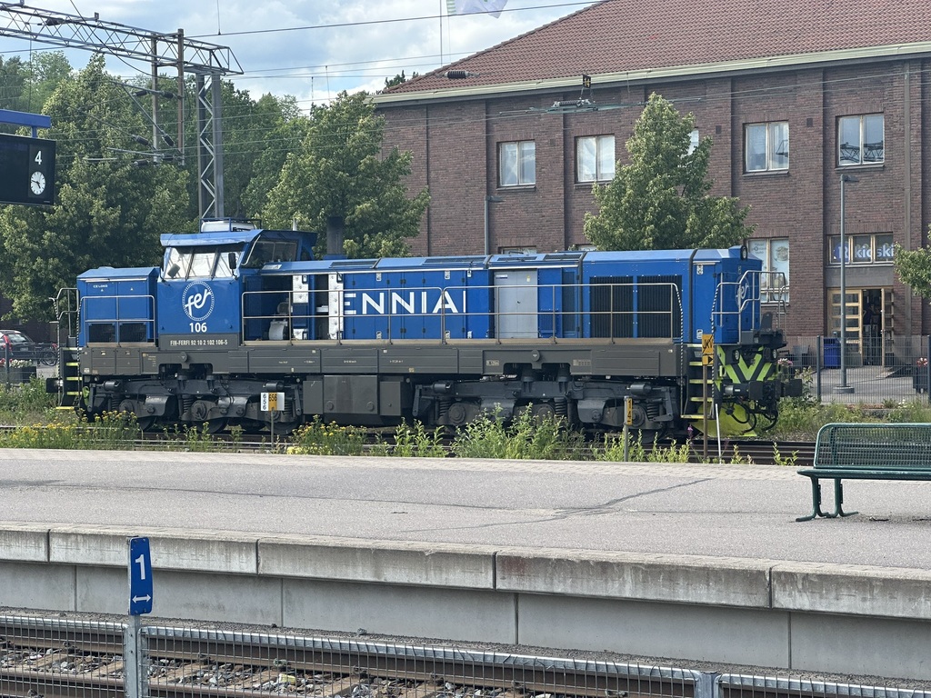 Fenniarail Class Dr18 diesel locomotive nr. 106 at Lahti railway station